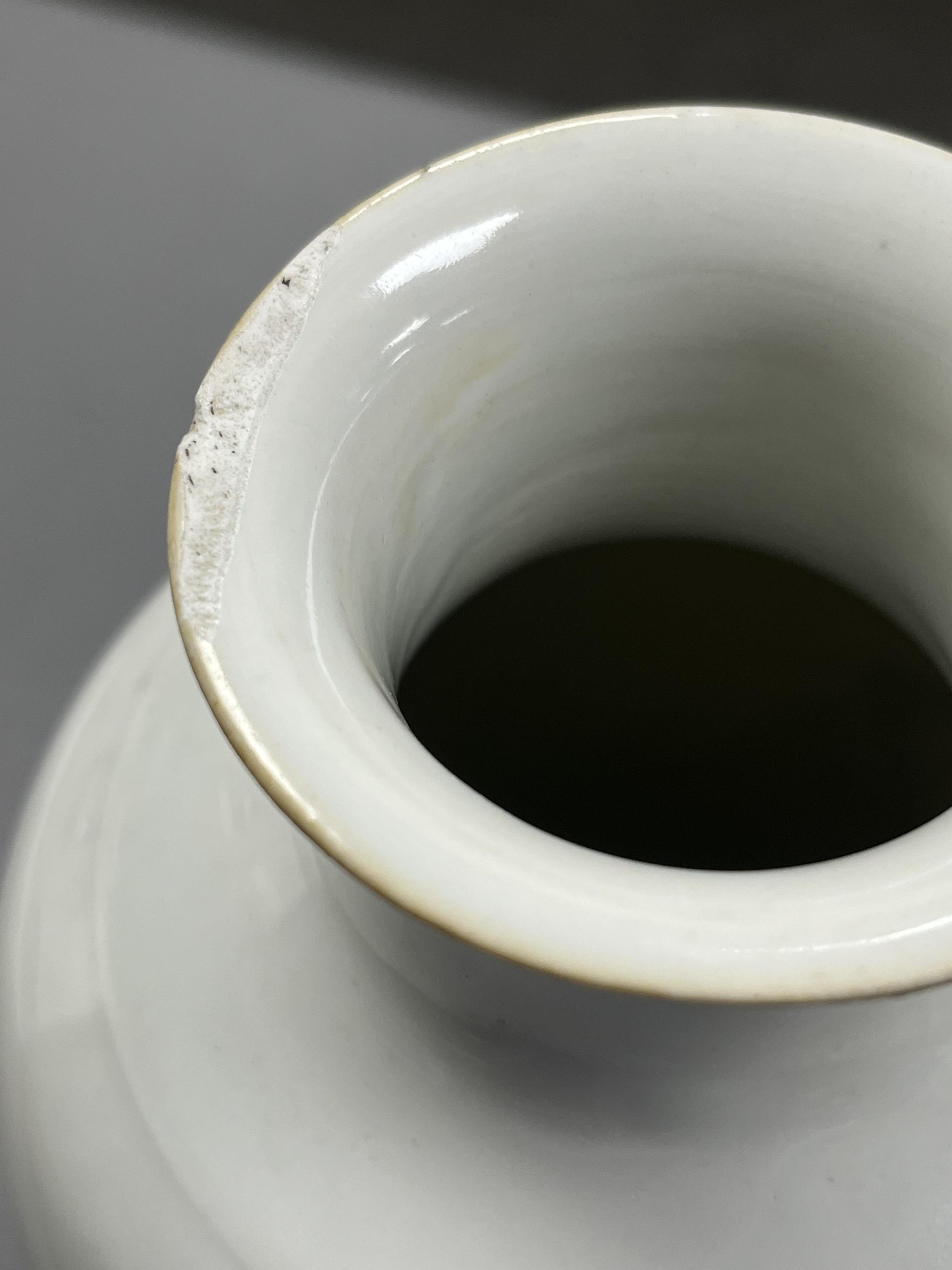 A Chinese inscribed famille rose vase, late 19th / early 20th century